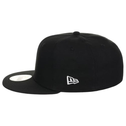 New Era Blank Custom 59FIFTY Fitted Flat Bill Cap - color: Black/Grey Uv, size: One Size