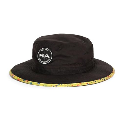 Soul of Adventure Bucket Hat | UV 50+ for Adults | Sun Protection with Adjustable Fit, Moisture-Wicking Fabric - color: Black Neon Flag