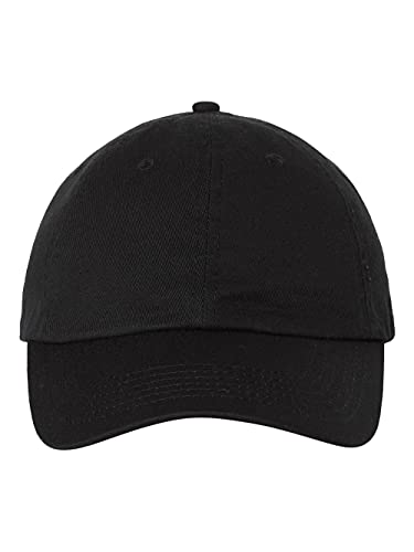 Valucap Adult Bio-Washed Classic Custom Dad Hat - color: Black