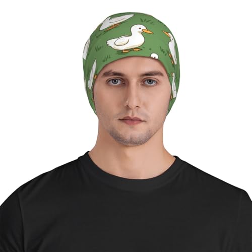 Beanie Hat for Men Women Slouchy Beanie Skull Sleep Cap Soft Lightweight Chemo Hat Stretch Cancer Headwear - color: Ducks