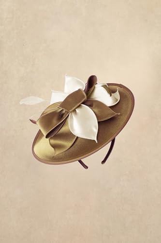BABEYOND Derby Hats for Women Wide Brim Flower Feather Tea Party Fascinator - color: Coffee