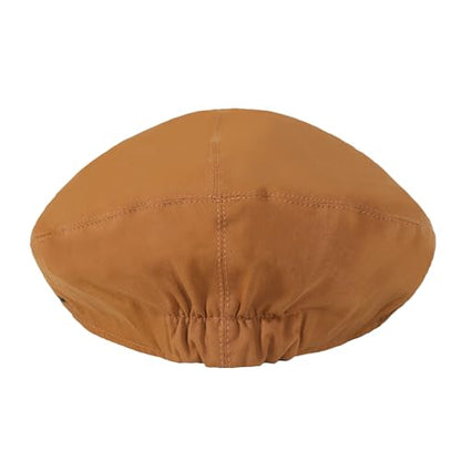 ZLYC Men Cotton Flat Cap Summer Scally Newsboy Beret Driver Hat - color: Solid Khaki