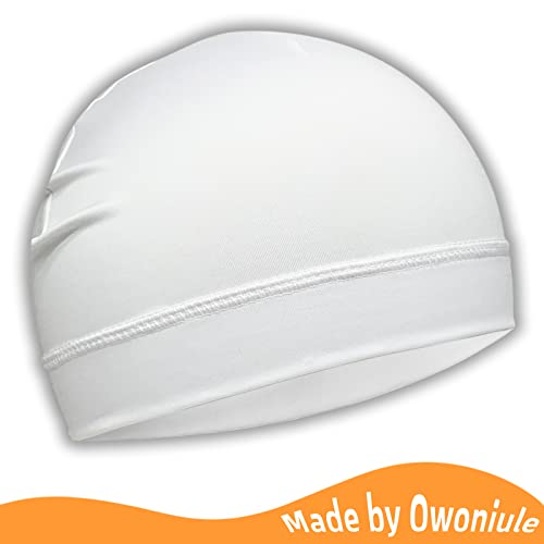 6 Pcs Skull Cap Sweat Wicking Helmet Liner Breathable Cycling Beanie Running Sports Hat Cooling Head Wraps for Men - color: White Pack