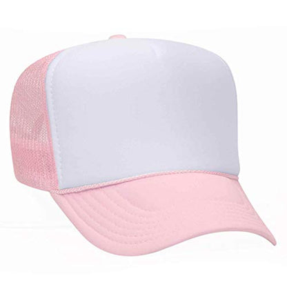 Otto Caps 5 Panel High Crown Mesh Back Trucker Hat Polyester Foam Front