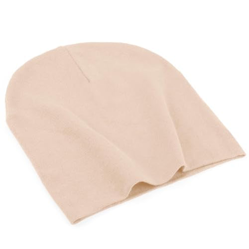 ROYBENS Thin 100% Cotton Beanie for Men Women Lightweight Slouchy Chemo Hat - color: 1pcs-pink