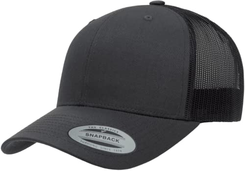 L2K Classics Plain Trucker Mesh Cap Baseball Cap - Mens Hats Trucker Hats for Men - color: Charcoal