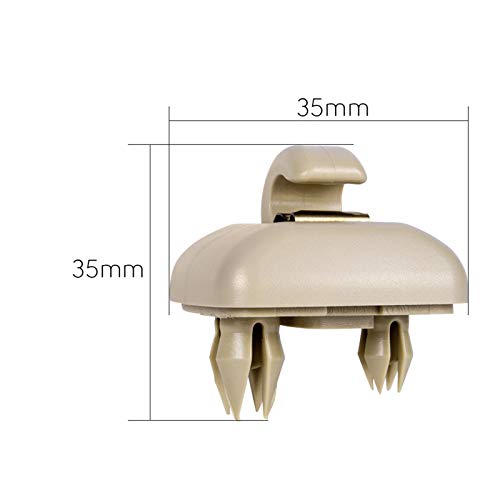 runmade Interior Sun Visor Hook Clip Bracket Replacement for Audi A1 A3 A4 A5 Q3 Q5 Dark Beige 8E0 857 562 - color: Beige