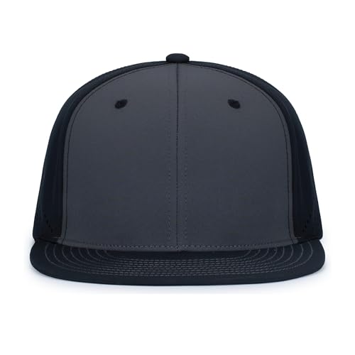 Pacific Headwear Unisex-Adult Pacific Headwear Premium Lightweight Perforated Pacflex Cap Powered By Coolcore® - color: Graphite/Black/Black, size: X-Small