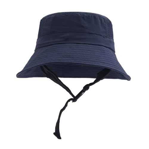 Summer Mesh Surf Hats Surf Bucket Hat with Strap Waterproof Sun UPF 50+ Sun Hats for Surfing, Boating, Water-Sports - color: Mg-ddbdclm2529-blue