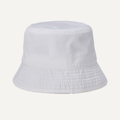 Amazon Essentials Men's Washed Cotton Canvas Bucket Hat - color: White, size: Small-Medium