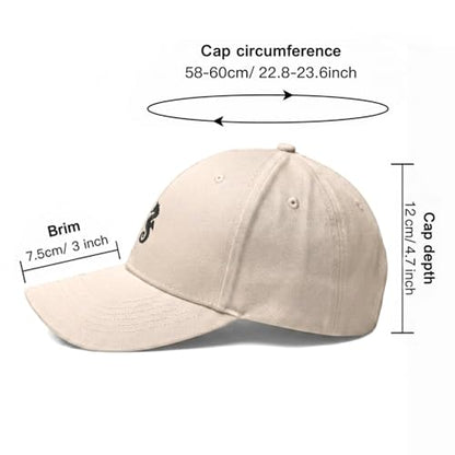 Wishper Studio Embroidered Baseball Cap for Women Men, Cotton Hat with Adjustable Velcro, Minimalist Animal Embroidery - color: Oyster White