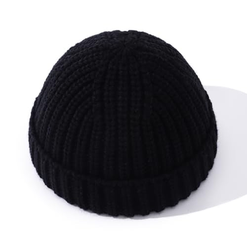 Beanie Men Knit Skull Cap Warm Stocking Hats Women Winter Snow Ski Hats Cuffed Plaid Hat Toboggan Hat - color: Mg-zzm2572-black