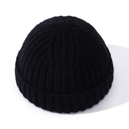 Beanie Men Knit Skull Cap Warm Stocking Hats Women Winter Snow Ski Hats Cuffed Plaid Hat Toboggan Hat - color: Mg-zzm2572-black