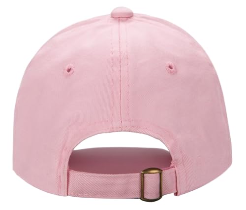 Edoneery Kids Baseball Hat, Adjustable Cotton Cap - color: Pink, style: 9-14 Years
