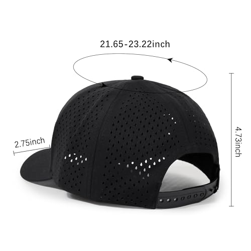 HH HOFNEN Quick Dry Baseball Cap Snapback Golf Trucker Hat for Man Women - color: 4-darkgray+gray+black+white
