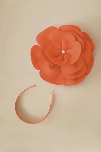 BABEYOND Fascinators Hats for Women Layered Flower Tea Party Derby Hats - color: Orange