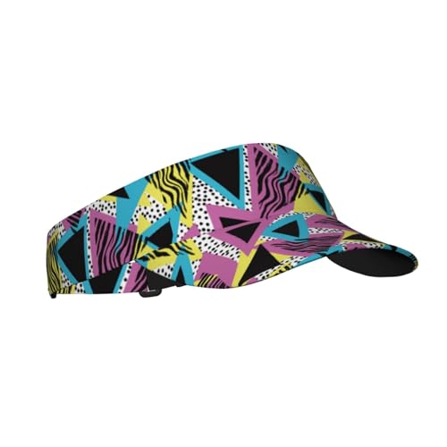 Sports Sun Visor Hats Adjustable Men Women Lightweight Packable Cooling Empty Top Visor Hat for Running, Tennis, Golf - color: 80s 90s