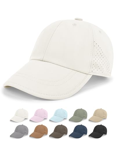 Rosoz Unisex Baseball Cap Vintage UPF 50+ Unstructured Men Women Dad Hat - color: Beige