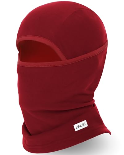 Winter Balaclava Ski Mask Warm and Fleece Full Face Cover for Men Women Cold Weather Skiing Motorcycle Neck Warmer - color: Red