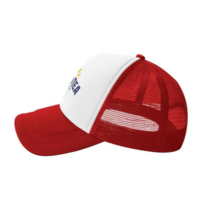 Mens Twisted Trucker Hat Mesh Snapback Adjustable Baseball Cap - color: Red