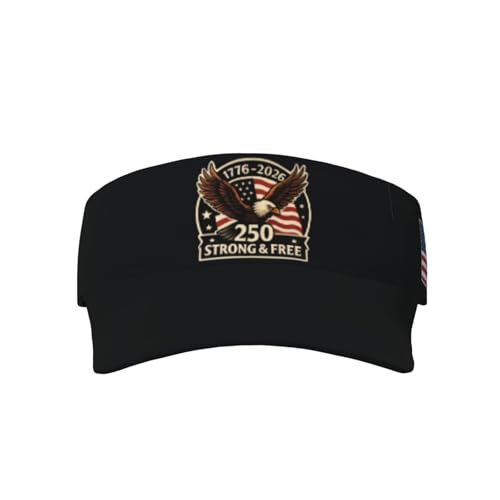 United States 250th Anniversary Hat America Patriotic Visor Caps for Women Men Adjustable Sun Hat - color: American Flag 1