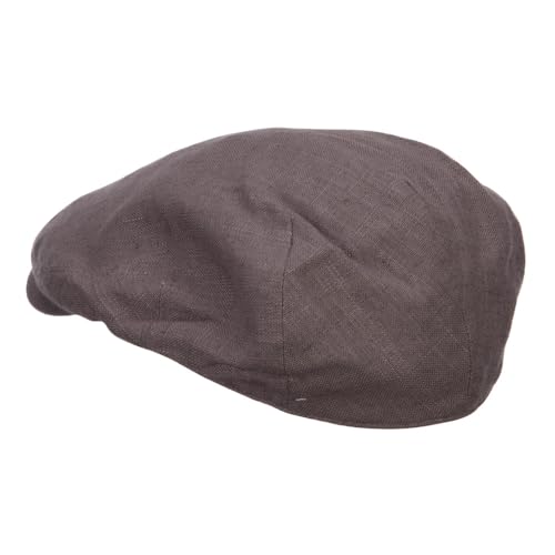 e4Hats.com Men's Linen Summer Ivy Cap - color: Charcoal, size: Small-Medium