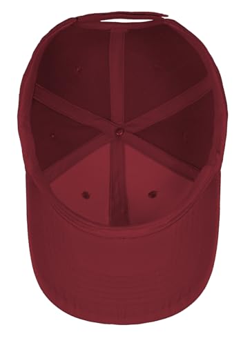 TK Flex Blank Hats, Adjustable Plain Hats, Casual Women's and Men's Hats, Baseball Caps for Patches and Embroidery, 12 Pack - color: Burgundy