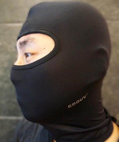 Motorcycle Balaclava Face Mask UV Protection Sun Shield Breathable Cooling Helmet Liner for Shiesty Riding Skiing - color: Black