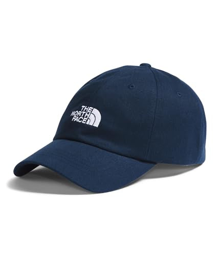 The North Face Norm Baseball Hat | Shallow Fit Ball Cap with Embroidered Logo, Adjustable Strap Closure & Silver Buckle - color: Summit Navy