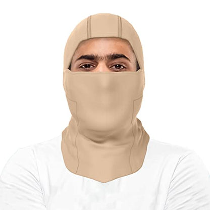BaHoki Essentials Balaclava Ski Mask - Breathable Thermal Face Cover for Cold Weather - Wind-Resistant Head Gear - style: Khaki