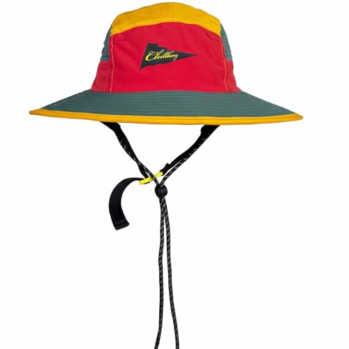 Color-Blocked Fisherman Style Sun Hat for Outdoor Camping, Surfing & Vacations - Wide Brim, UV Protective, Anti-Slip - color: B-retro
