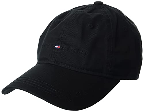 Tommy Hilfiger Men's Cotton Logo Adjustable Baseball Cap - color: Black