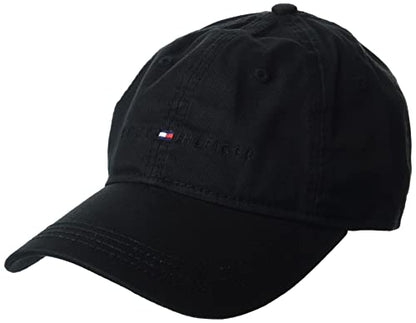 Tommy Hilfiger Men's Cotton Logo Adjustable Baseball Cap - color: Black