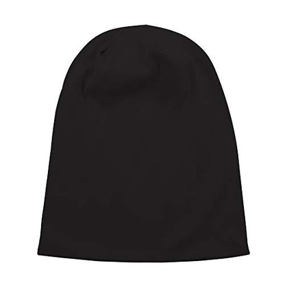 Unisex Slouchy Beanie Cotton Lightweight Beanie Hat Skull Cap Night Sleep Hat Hip-Hop Hat - color: Red & Black