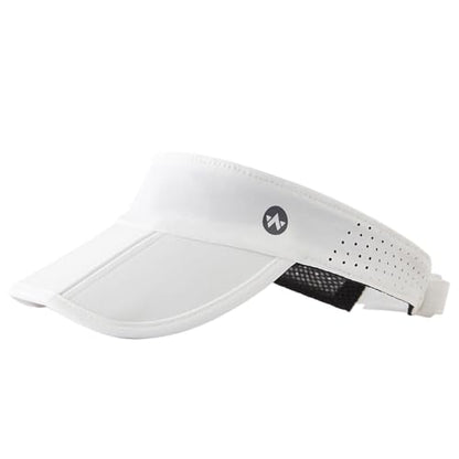 WANDER Sports Sun Visor Hat Mesh Foldable Brim for Men Women Running - color: White