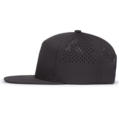 Pacific Headwear Perforated 6-Panel Arch Cap - color: Charcoal