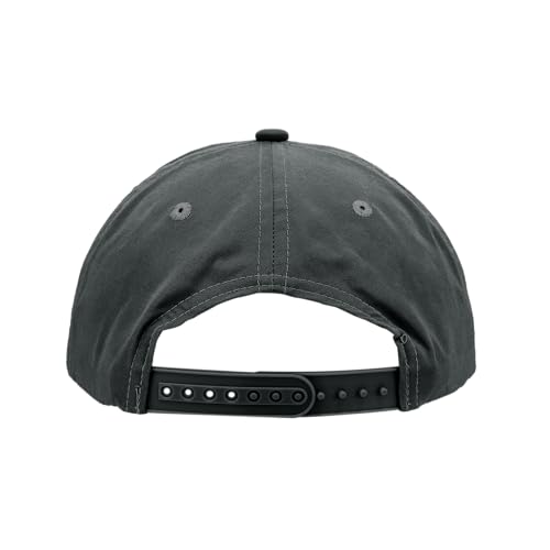 5 Panel High Profile Relaxed Cotton Blend Rope Hat - color: Charcoal