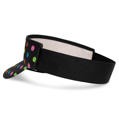 Headsweats Unisex Adult Lightweight Performance Running Sun Visor - color: Black/Neon Pickleball