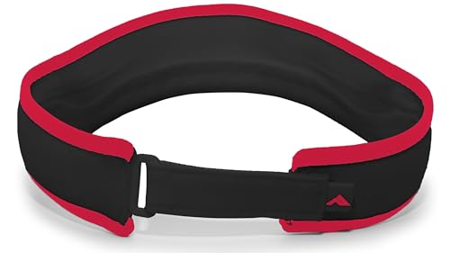 Pacific Headwear Unisex Adult Pacific Headwear Lite Allsport Active Visor - color: Black/Red