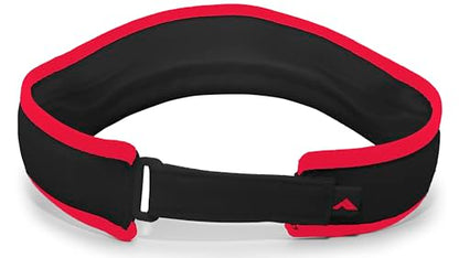 Pacific Headwear Unisex Adult Pacific Headwear Lite Allsport Active Visor - color: Black/Red