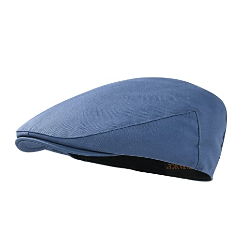 STARANCE Men Thin Cotton Gatsby Newsboy Cap - color: Blue, size: 7 1/4