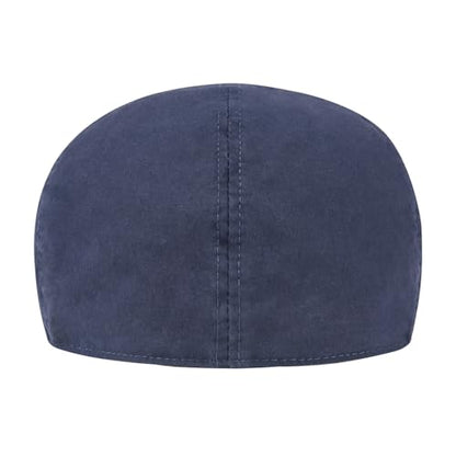 BOTVELA Men Cotton Ivy Irish Gatsby Cabbie Newsboy Cap - color: Navy, size: 7 1/2