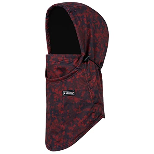 BLACKSTRAP Team Hood Dual Layer Adjustable Balaclava Ski Mask Compatible, Adult Unisex - color: Canvas Maroon