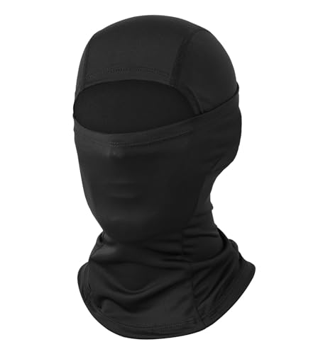 Ski Mask Balaclava Motorcycle Summer Sun UV Protection Face Mask for Men - color: Black