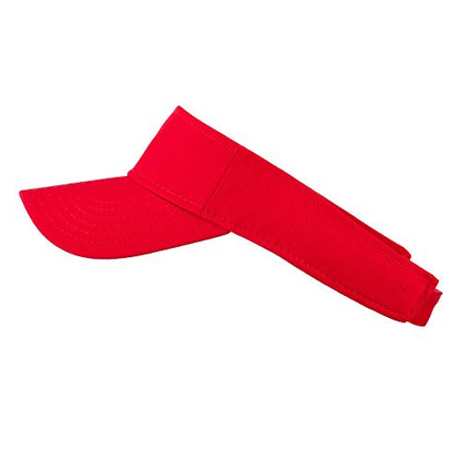 Youth Cotton Sun Visor - color: Red