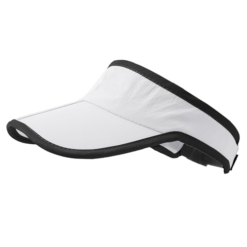 Jastore Kids Girls Boys Packable Hat Sun Visor Hats Quick Dry Sports Summer Golf Visor Hat - color: White