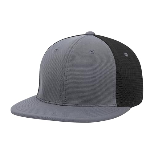 Pacific Headwear Unisex-Adult Pacific Headwear Premium M2 Performance Trucker Flexfit® Cap - color: Graphite/Black/Graphite, size: X-Small