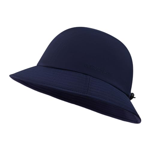 BASSDASH UPF50+ Fishing Bucket Hat for Men Women Lightweight Water Resistant Packable Outdoor Summer Sun Hats FH13 - color: Dark Blue