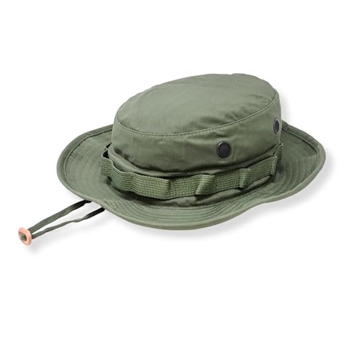 US Military Surplus GI Water Repellant Boonie Hat, Made in USA - color: Olive Drab, size: 7