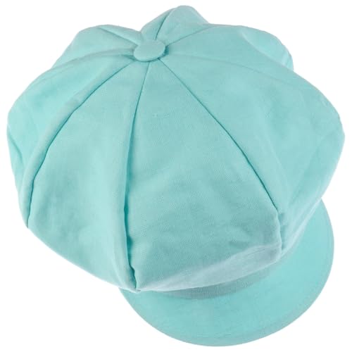 Lipodo Classic Baker Boy Cap Made in Italy Linen Cotton Ladies Elastic Band Spring Summer - color: Mint Green